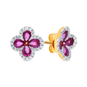 Ruby Luxe Petal Earrings