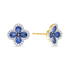 Sapphire Luxe Petal Earrings