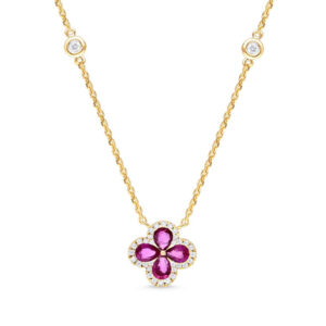 Ruby Luxe Petal Necklace