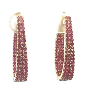 Radiant Ruby Hoops