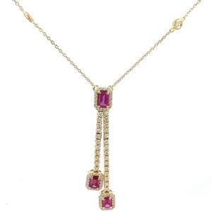 Ruby Lariat Necklace