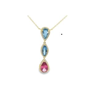 Aqua Rose Necklace