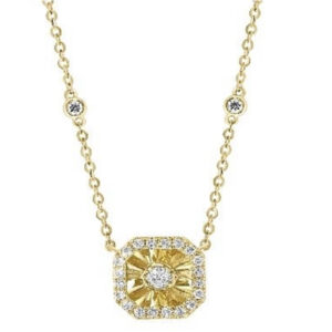 Cushion Diamond Necklace