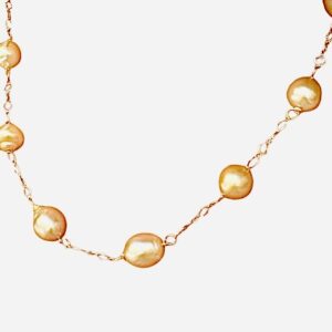 Diamond Golden Pearl Pendant