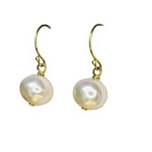 White Pearl Drop Earrings